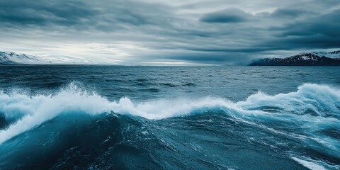 glacier meeting the ocean 