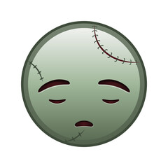 Anguished face Large size of zombie halloween emoji