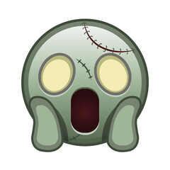 Face screaming in fear Large size of zombie halloween emoji
