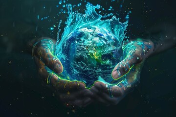 Hands Holding the Earth