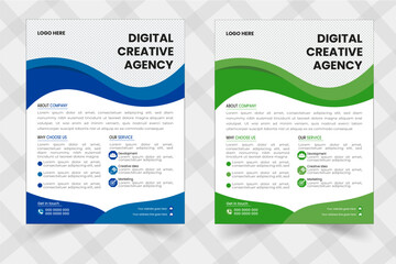 Corporate business flyer template design set, over modern layout, poster, flyer in A4 with colourful business proposal, perfect for creative professional business flyer. personal use Vector 