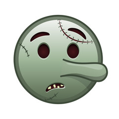 Lying face Large size of zombie halloween emoji