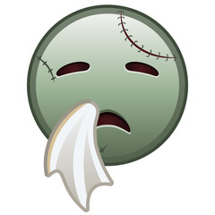 Sneezing face Large size of zombie halloween emoji