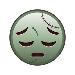 Thoughtful face Large size of zombie halloween emoji