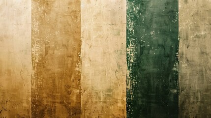 Rustic abstract wallpaper with a beige to brown gradient and bold green stripes