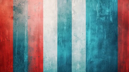 Vivid wallpaper with a turquoise to navy gradient and bold red and white stripes