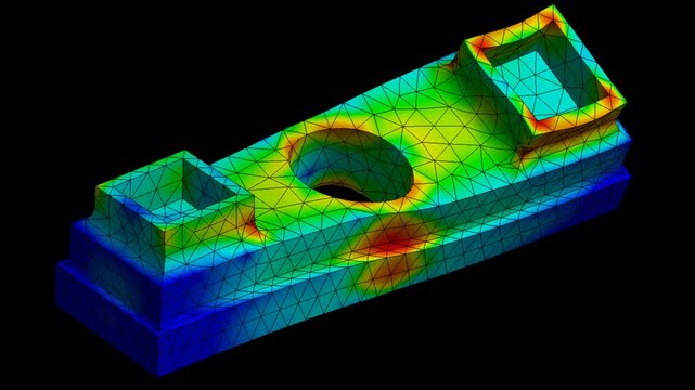 Mechanic simulation engineering - Stress and breakpoint analysis of Mechanical support under force and moment conditions