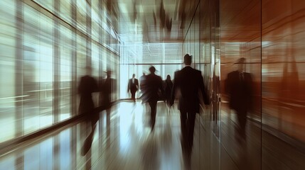 Abstract Office Life: Professionals on the Move