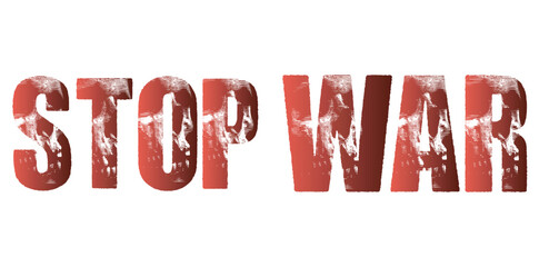 Stop War Grunge Text Vector Illustration.