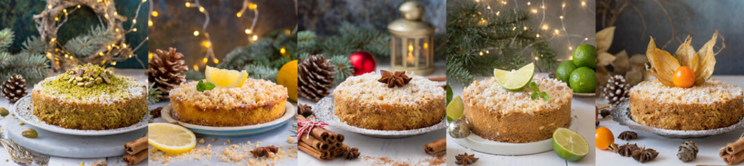 Fototapeta premium Streuselkuchen im Winter