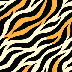 Obraz premium Seamless Zebra Animal Fur Pattern Vector Design.