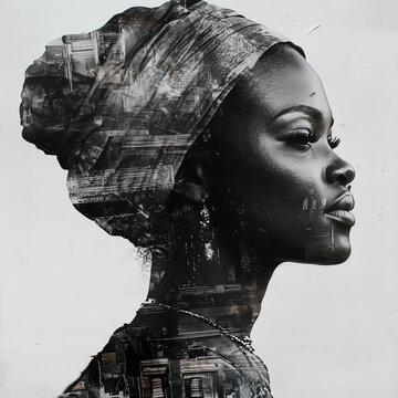 Vintage Graphic with White Background Made for Diverse Ad Campaign