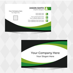 Fototapeta premium Set of 01 modern business card print templates, double-sided business card design template, simple clean template vector design, layout in rectangle size.