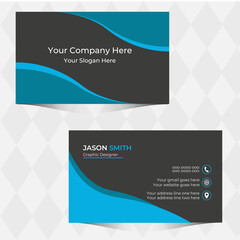 Fototapeta premium Set of 01 modern business card print templates, double-sided business card design template, simple clean template vector design, layout in rectangle size.