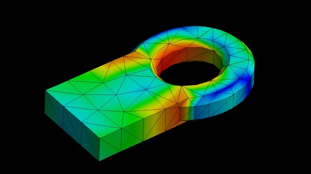 Mechanic simulation engineering - Stress and breakpoint analysis of Mechanical ear under force and moment conditions