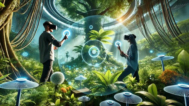 Virtual Reality in a Lush Fantasy Environment