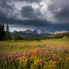 meadow with flowers
