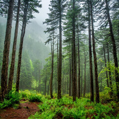 forest in the morning