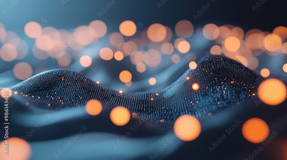 Poster a dazzling display of ai technology illuminating patterns across a digital landscape of light