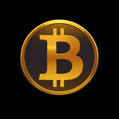 Obraz premium Golden Bitcoin Cryptocurrency Coin – 3D Digital Currency Illustration for Blockchain, Finance, and Investment Concepts