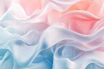 Obraz premium Soft Pastel Colored Abstract Waves - Perfect for Commercial Banner, Poster, or Card Design