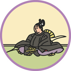 カラー円形シンプル百人一首　藤原基俊