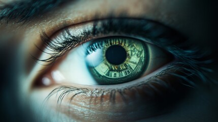 Fototapeta premium Venal Concept. Eye with Money Iris Symbolizing Sellout