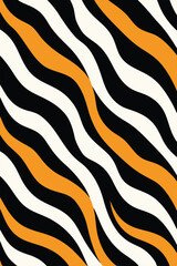 Seamless Zebra Animal Fur Pattern Vector Design.