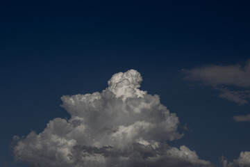 white clouds on blue sky