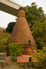 Disused porcelain factory on the banks of the Douro River in Porto, Portugal.