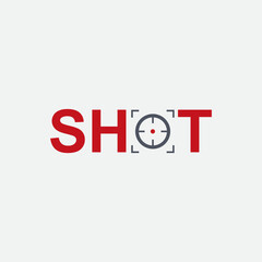 Shot Aim Target Logo designs concept, Shot Bullet logo symbol
