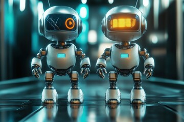 Naklejka premium astronaut floating in outer space nebula galaxy stars background animation -- 4k new stock video footage . Beautiful simple AI generated image