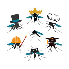 Mosquito Icon Flat Graphic Design 
