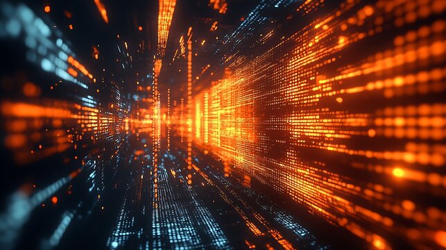 abstract view of data in the form of numbers, text, video and sound. : Generative AI