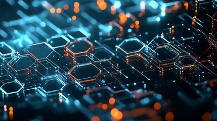 tron legacy hexagon wallpaper geometric cyberpunk pc Computer 4k : Generative AI