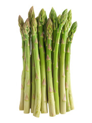 bunch of asparagus on transparent background