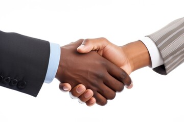 A handshake between two business rivals, symbolizing reconciliation and cooperation