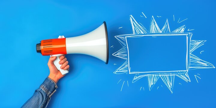 Professional Speaker in Blue Studio Environment