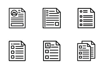 File icon bundle set in vector style