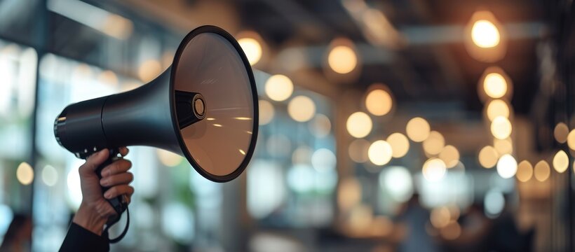 Business Communication Concept with Office Blur