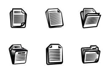 File icon bundle set in vector style