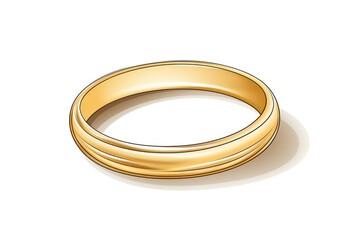 A minimalist line drawing of a gold ring, its simple elegance conveying the enduring value of the precious metal.