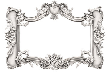Ornate vintage frame with intricate floral designs and detailed scrollwork.