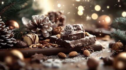 Traditioness WeihnachtsbebÃ¤ck mit Schokolade, NÃ¼ssen und Rosinen