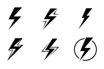 Flash icon bundle set in creative vector style