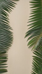 palm leaves pattern - illustration