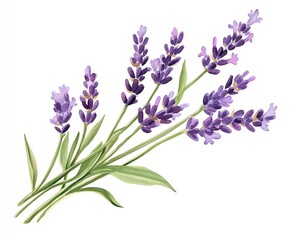 Lavender Bouquet Watercolor Illustration - Perfect for Floral Designs