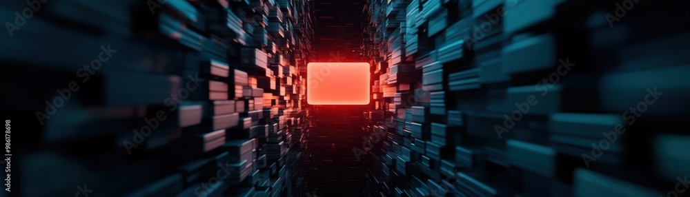 Wall mural glowing password surrounded by layers of encryption, represented by digital walls and firewalls
