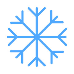 Vector illustration of a blue Christmas snowflake