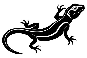 lizard silhouette  vector illustration